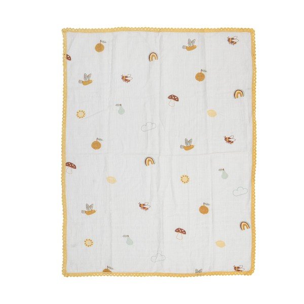 Coperta bianca per neonati 80x100 cm Agnes - Bloomingville Mini-image-2