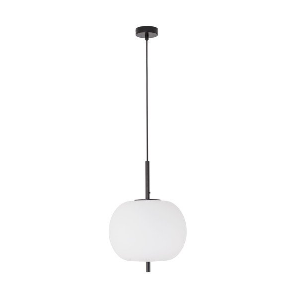 Lampadario bianco/nero in vetro ø 30 cm Lato – Nova Luce