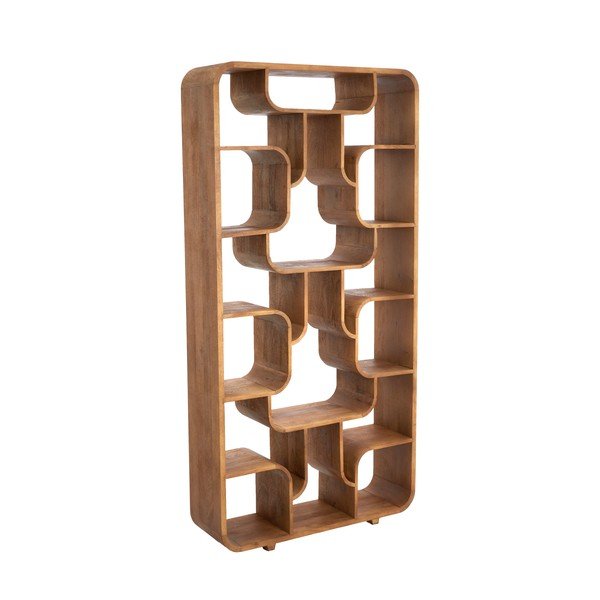 Scaffale di colore naturale in mango massiccio 100x200x30 cm Labare – Light & Living