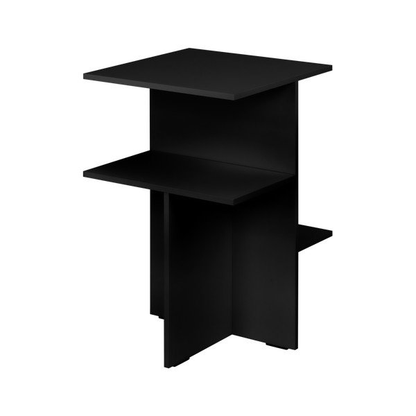 Comodino nero con ripiani Atik – noo.ma-image-4