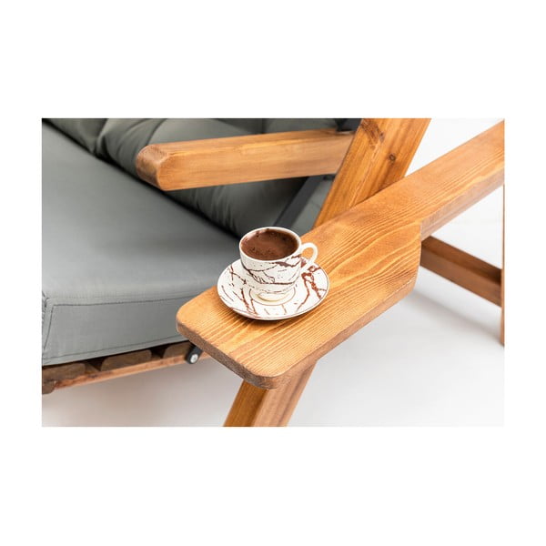 Altalena da giardino in legno di colore grigio-naturale Galata - Floriane Garden-image-4