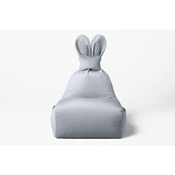 Pouf a sacco per bambini grigio chiaro Funny Bunny – The Brooklyn Kids-image-3