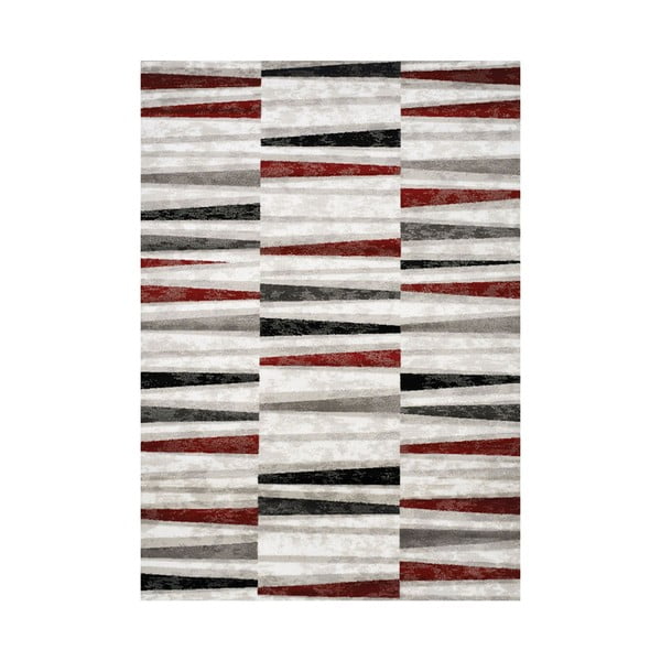 Tappeto grigio e rosso Manhattan Tribeca, 200 x 290 cm - Webtappeti