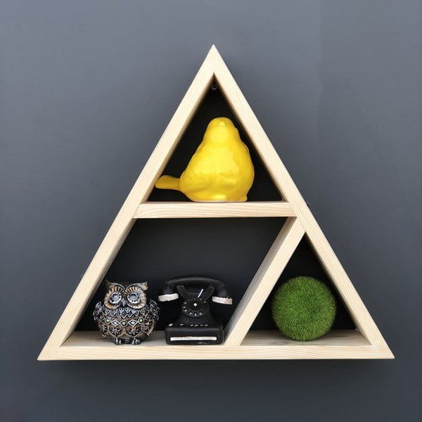 Mensola da parete in legno Triangolo semplice - Evila Originals-image-4