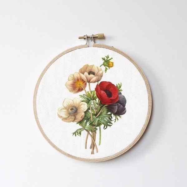 Decorazione murale Punto a canestro , ⌀ 27 cm Flowers - Surdic