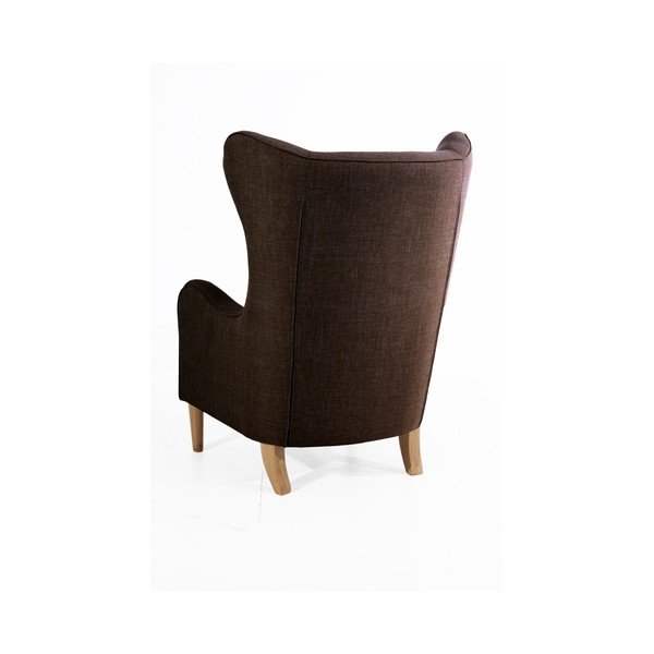 Poltrona marrone scuro Miriam Linen - Max Winzer-image-4