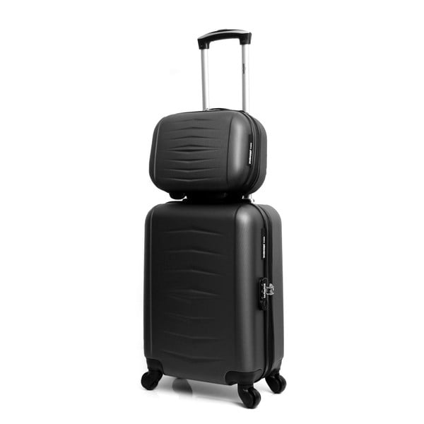 Set di 2 valigie da viaggio nere su ruote Oviedo - Infinitif-image-2