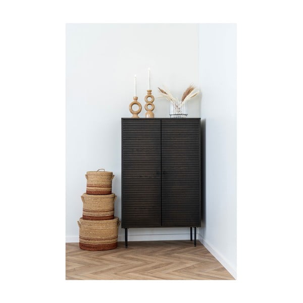 Mobile marrone scuro in rovere 80x130 cm Kyoto - House Nordic-image-2