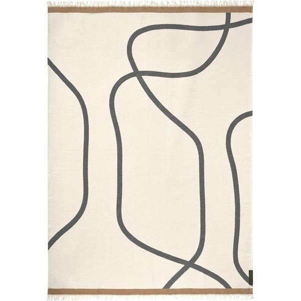 Coperta color crema 130x175 cm Shadow  – Mette Ditmer Denmark