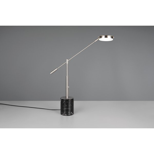 Lampada da tavolo LED nera e argentata (altezza totale 65 cm) Fiore – Trio Select-image-2