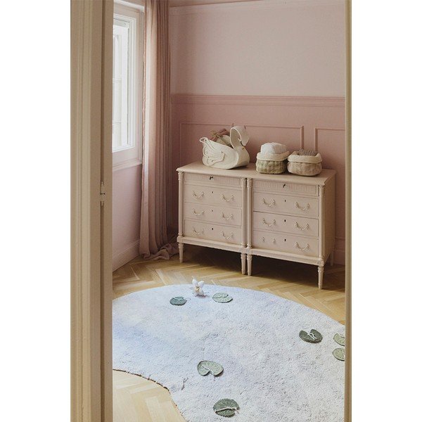 Cesta per giochi da bambino rosa chiaro in tessuto 30x20x20 cm Swan Rose – Lorena Canals-image-2