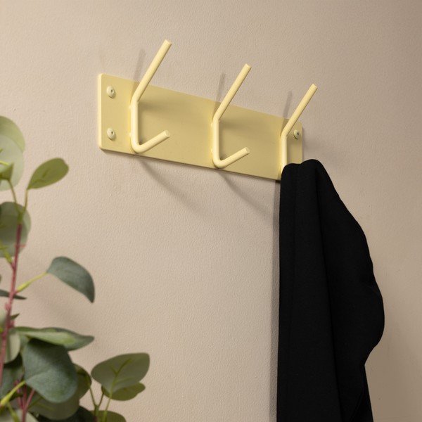 Attaccapanni da parete giallo chiaro in acciaio 40 cm Fusion – Spinder Design-image-1