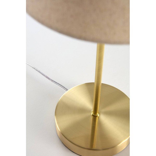 Lampada da tavolo beige/color ottone in tessuto (altezza totale 39 cm) Lasse – Jotex-image-4
