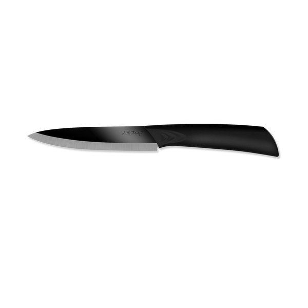 Keramický krájecí nůž s leštěným ostřím, 12,5 cm, černý