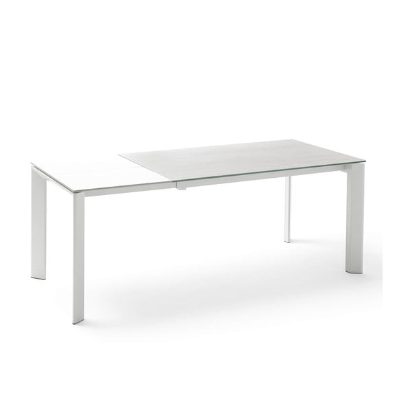 Tavolo da pranzo pieghevole Tamara Snow grigio e bianco, lunghezza 160/240 cm - sømcasa