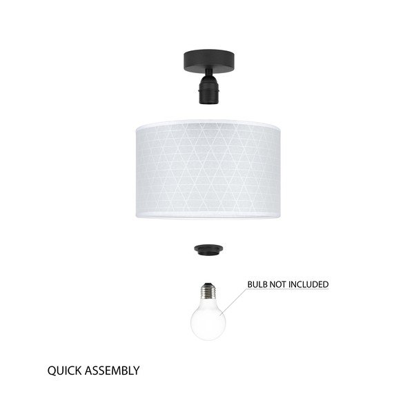 Lampada da soffitto bianca con motivo a triangolo , ⌀ 25 cm Taiko - Sotto Luce-image-4