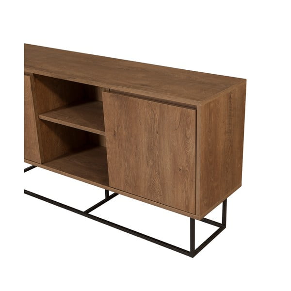 Credenza colore naturale in noce 140x72 cm Rodez - Kalune Design-image-4