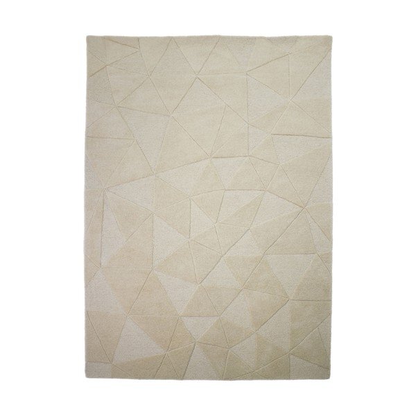 Tappeto beige in lana tessuto a mano 120x170 cm Shard – Flair Rugs