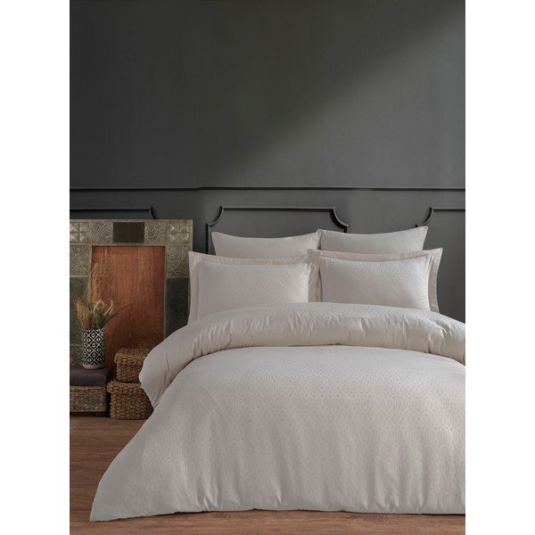 Lenzuolo matrimoniale beige con lenzuolo di cotone sateen Primacasa di Türkiz , 200 x 220 cm Catena - Mijolnir