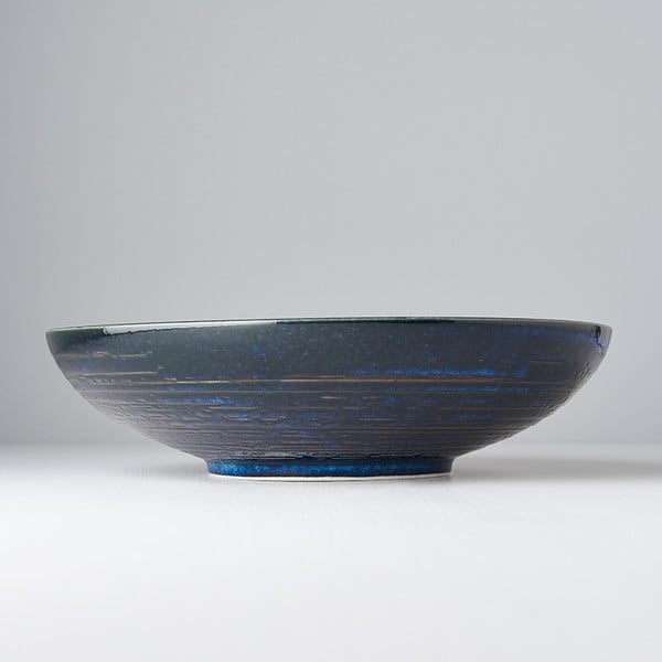 Ciotola da portata in ceramica blu Swirl, ø 28 cm Copper - MIJ-image-1