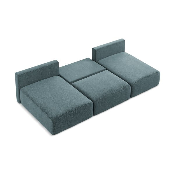 Divano angolare turchese allungabile/con contenitore Kalena – Makamii-image-4