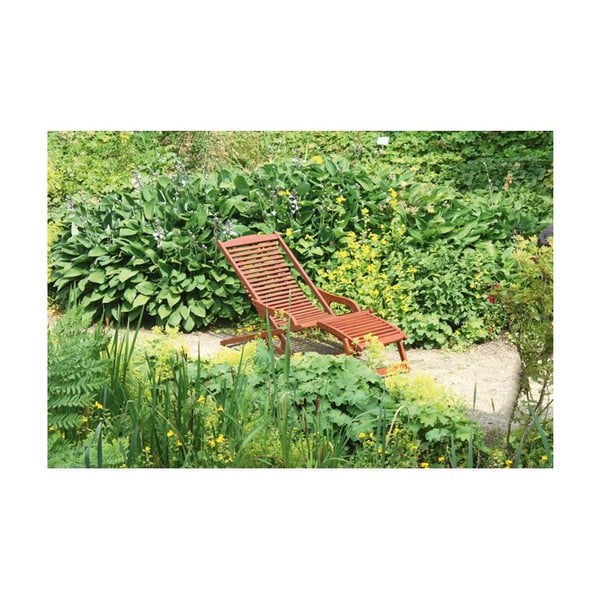 Sedia a sdraio da giardino pieghevole in legno di eucalipto Alaska - Garden Pleasure-image-1