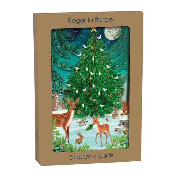 Balicí papíry v sadě 5 ks s vánočním motivem Heart of the Forest  – Roger la Borde-image-1