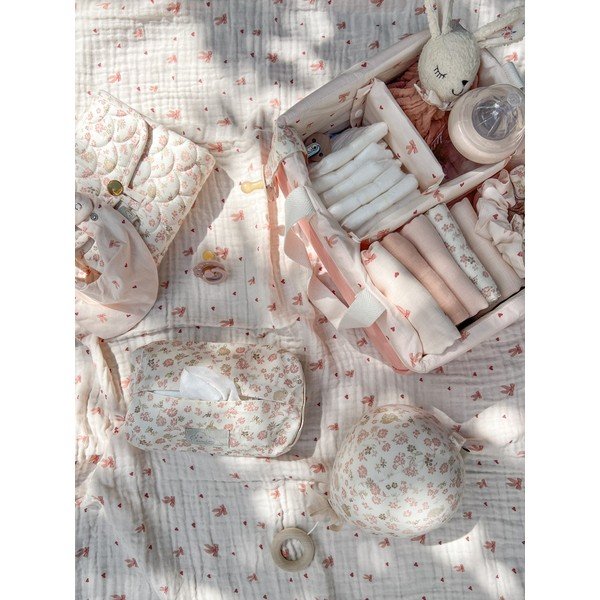 Pannolini rosa/beige in mussola 3 pz 70x70 cm Bows – Cam Cam Copenhagen-image-2