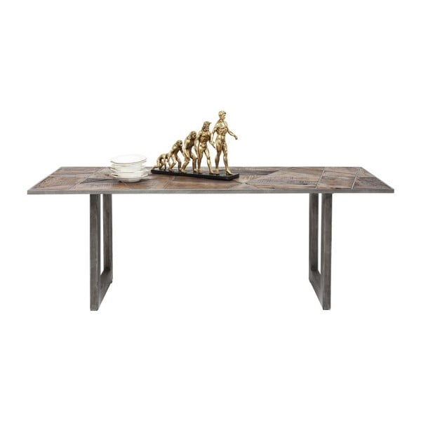 Tavolo da pranzo con piano in legno riciclato Storm, 200 x 90 cm - Kare Design