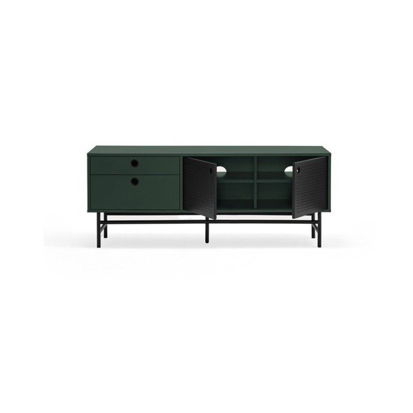 Tavolo TV verde scuro 140x52 cm Punto - Teulat-image-1