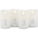 Decorazione natalizia luminosa 4 pz (altezza totale 13 cm) Sara – Sirius