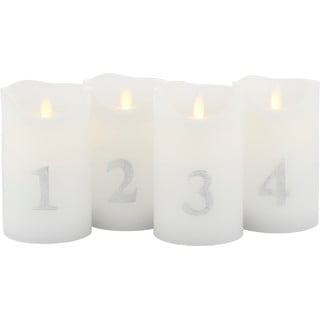 Decorazione natalizia luminosa 4 pz (altezza totale 13 cm) Sara – Sirius