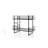 Letto da bambini a castello nero in metallo con rete inclusa 90x200 cm Oscar – Vipack