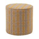 Poggiapiedi giallo con rivestimento in ciniglia Sarli – WOOOD