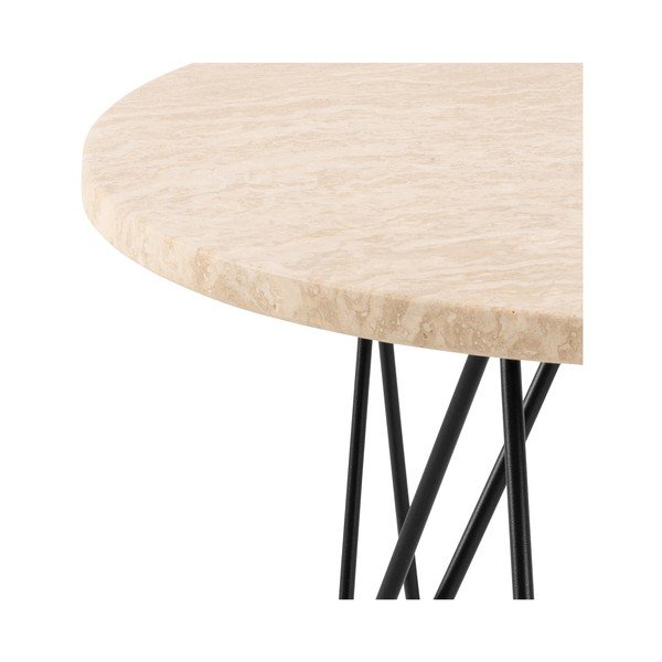 Tavolino rotondo con piano in marmo ø 55 cm Prunus - Actona-image-4