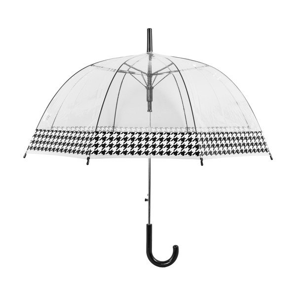 Transparentní větruodolný holový deštník s automatickým otevíráním Ambiance Dog Stooth, ⌀ 84 cm