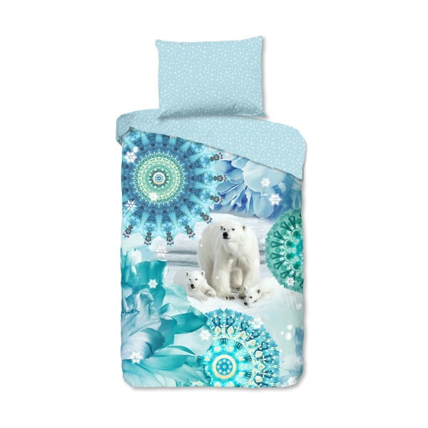 Biancheria da letto blu in flanella per letto singolo 140x200 cm Seppo – HIP