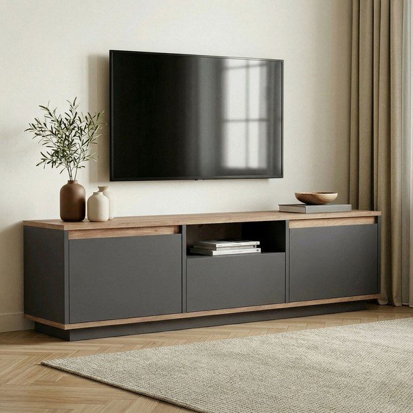Mobile TV color antracite 160x42x30 cm Sentinel – Kalune Design-image-1