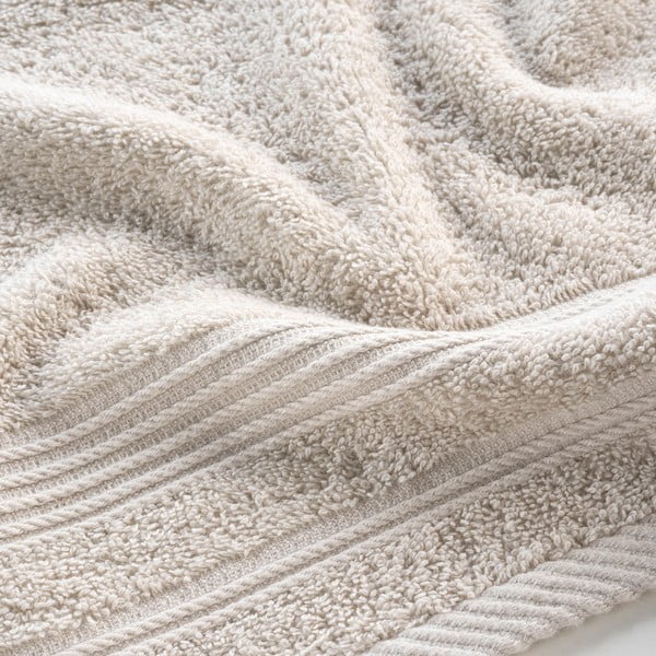 Asciugamano tipo terry beige in cotone 30x50 cm Tendresse – douceur d'intérieur-image-2