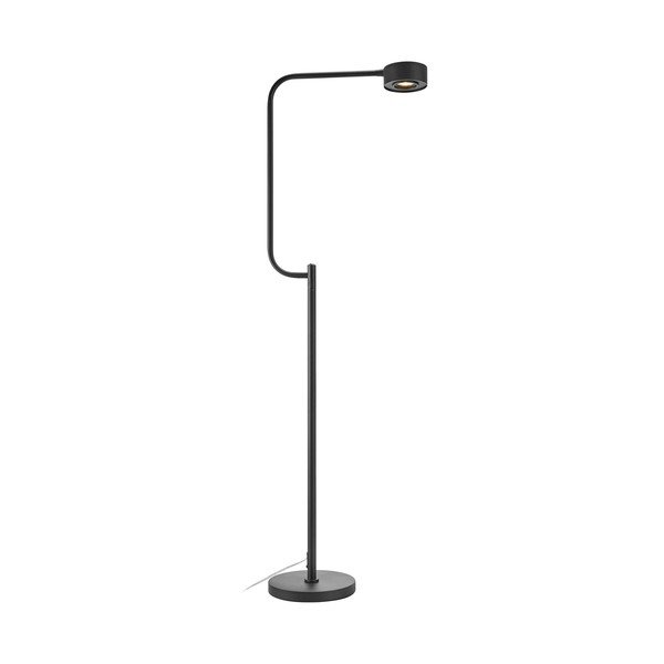 Lampada da terra LED nera con paralume in metallo con intensità regolabile (altezza totale 130 cm) Hugo – Markslöjd