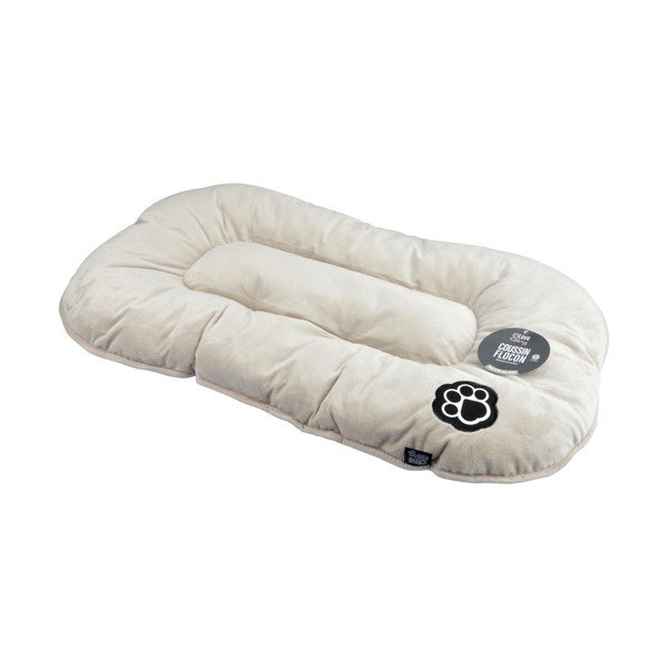 Cuccia beige in camoscio per cane 107x62 cm Flakes – Love Story