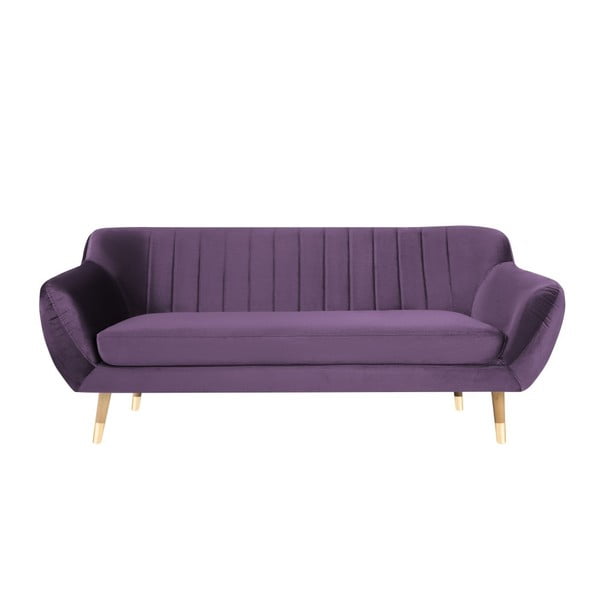 Divano in velluto viola , 188 cm Benito - Mazzini Sofas