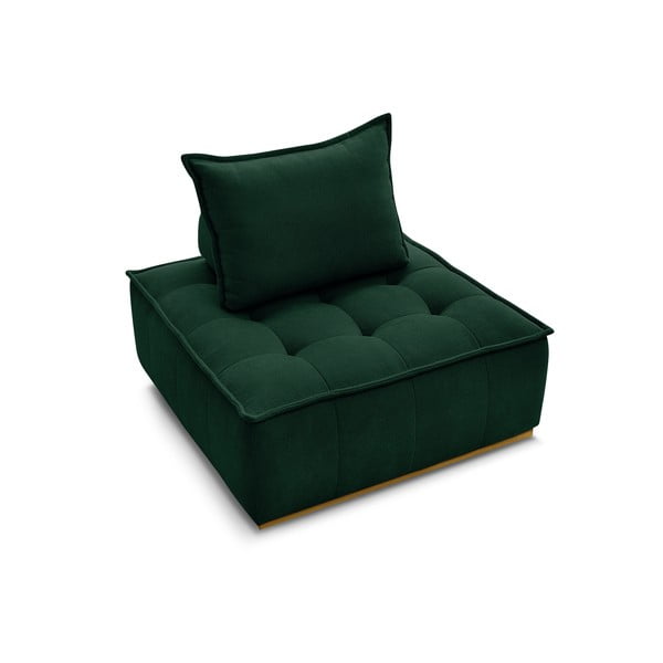 Poltrona verde scuro con rivestimento in ciniglia Elisa – Bobochic Paris-image-4