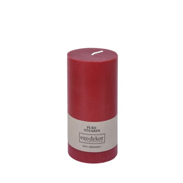 Candela rossa Friendly, durata di combustione 50 h Eco - Eco candles by Ego dekor