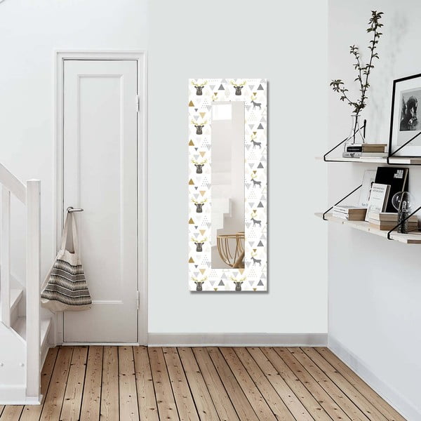 Specchio da parete con cornice in legno 40x120 cm - Wallity-image-1