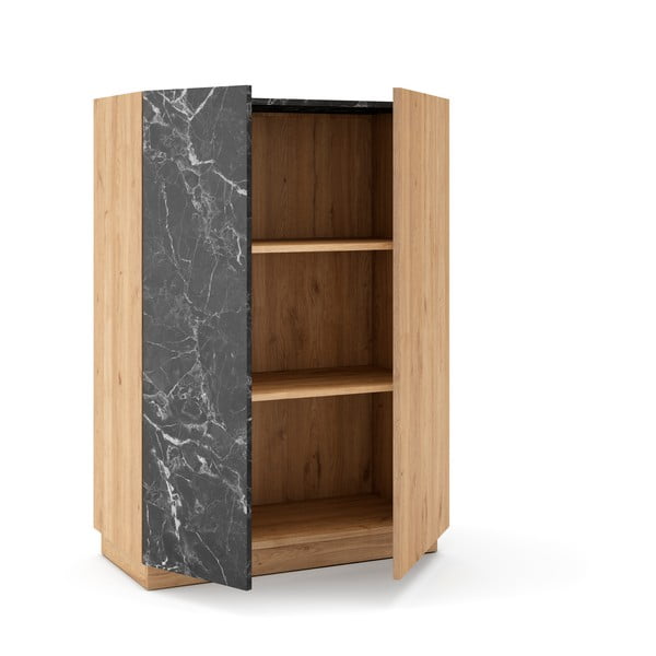 Mobile in rovere nero/naturale 90x127 cm Dione - Marckeric-image-4