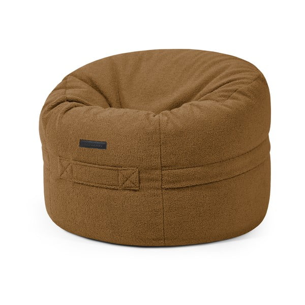 Pouf a sacco per bambini marrone con rivestimento in bouclé Roll 80 – SLOWDOWN