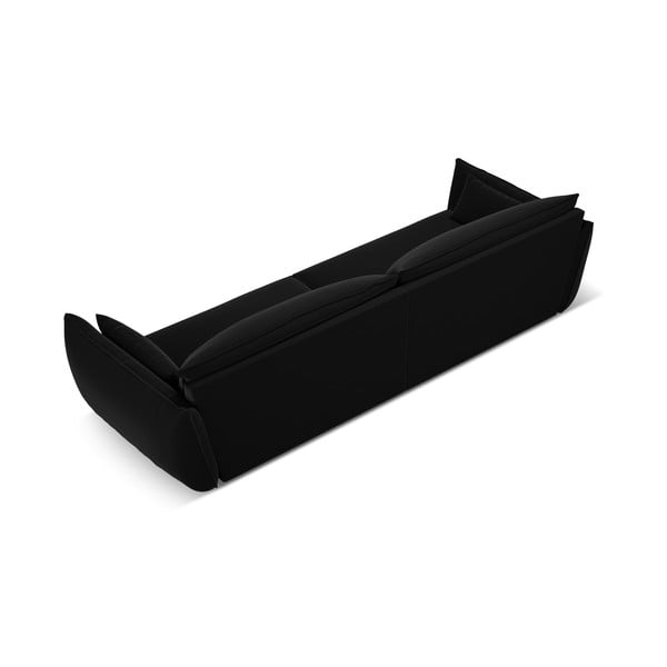 Divano nero con rivestimento in velluto 248 cm Vanda – Mazzini Sofas-image-3