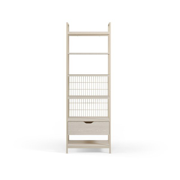 Libreria color crema in acciaio 60x179,5x40 cm Amara – Marckeric-image-4