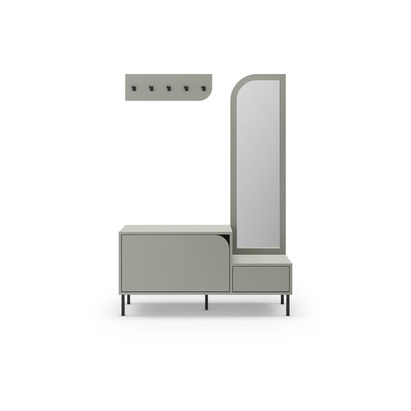 Set mobili da ingresso verde-grigio Bea - Marckeric